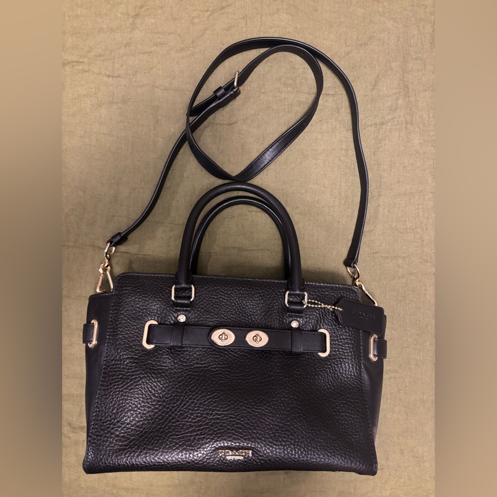 Coach Black Leather Satchel